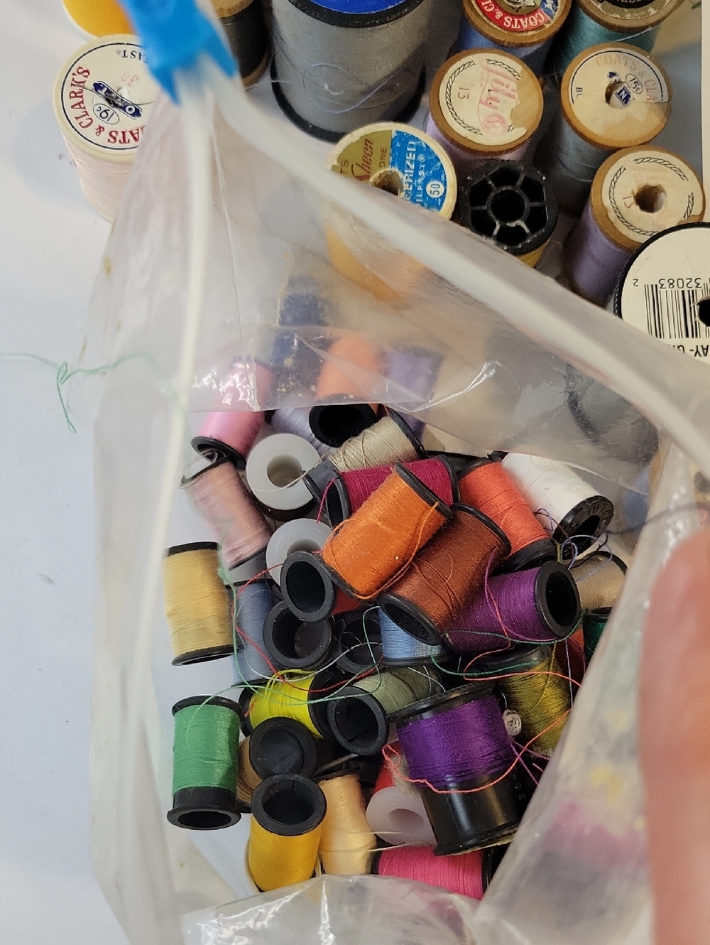 Sewing Notions Lot with Thread Spools & Scissors - Multi - Picture 6 of 17